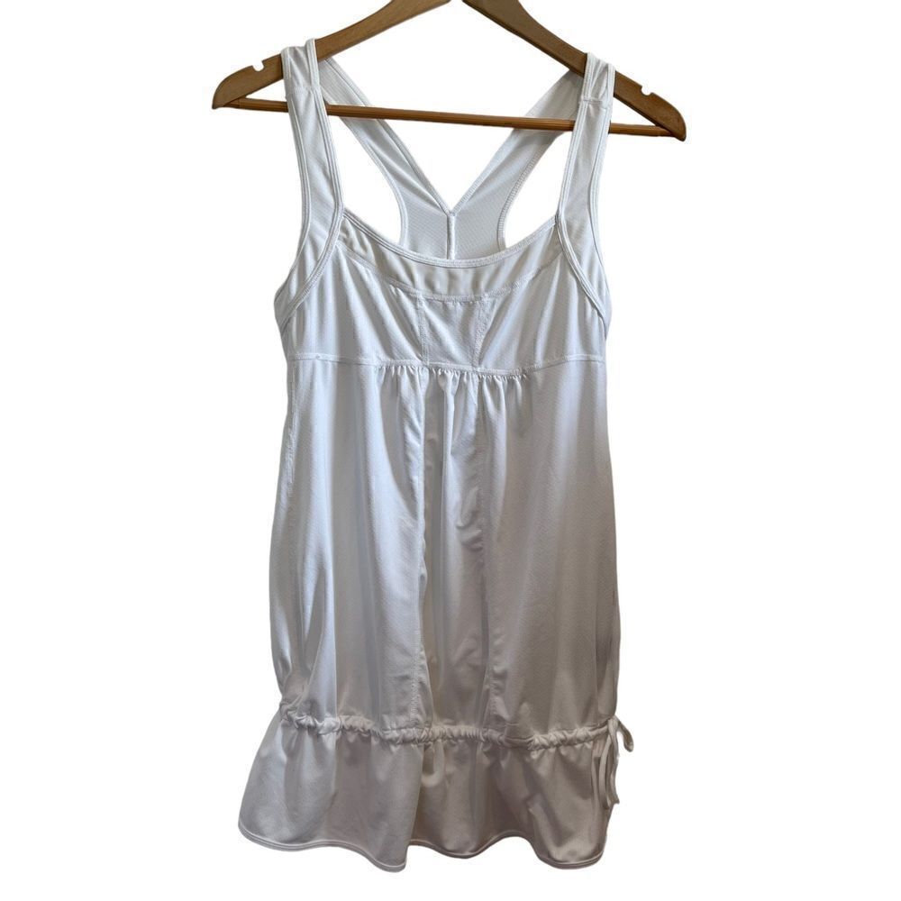 Zella White Long Line Cinch Waist Racerback Tank size S